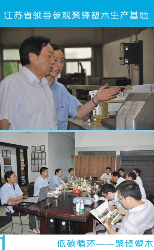 江苏省领导视察聚锋公司塑木产业化生产基地